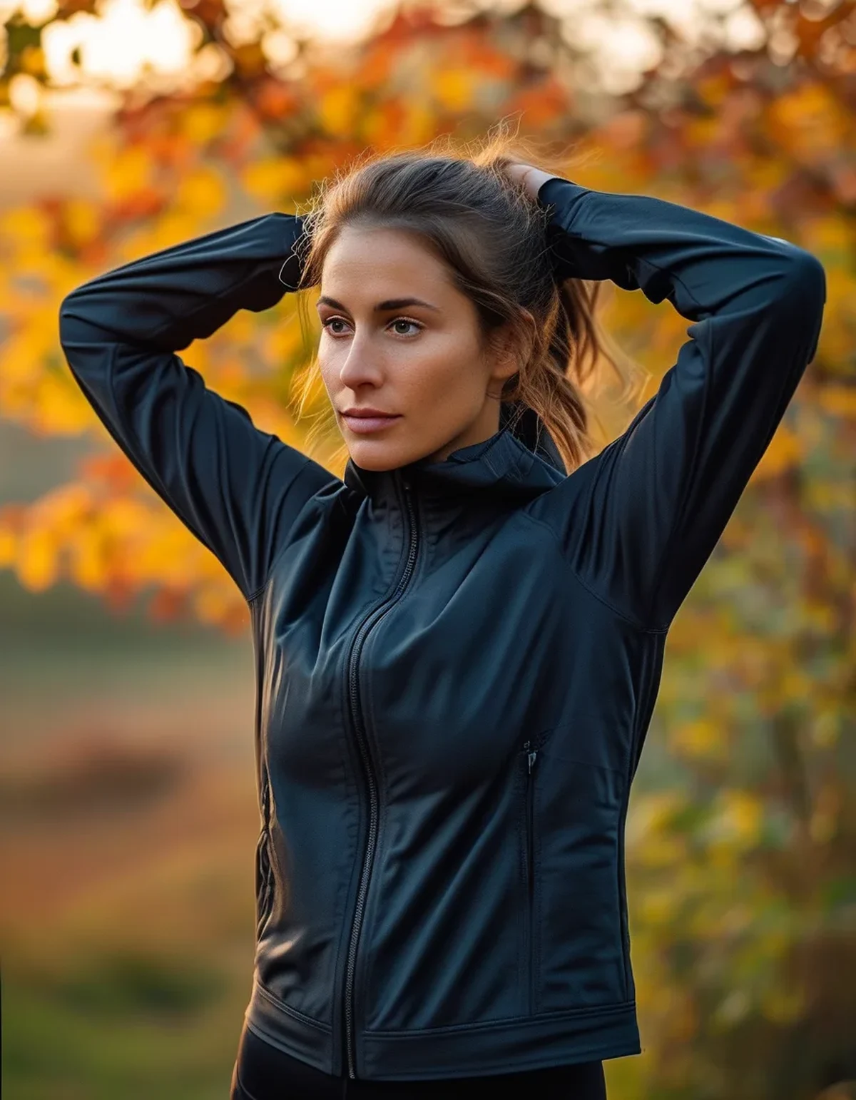 Layering Modest Activewear for Fall Without Adding Bulk